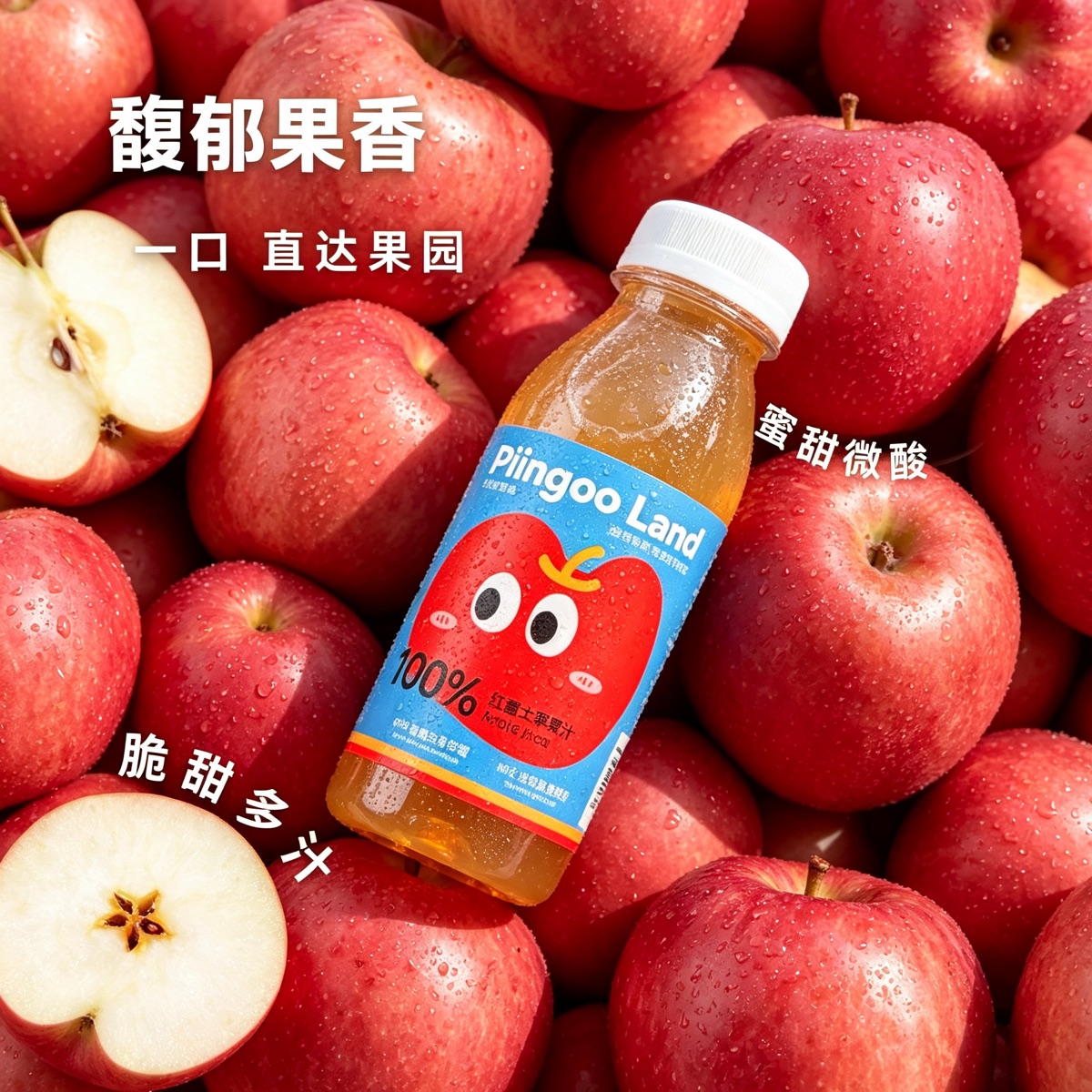 A 斜插苹果堆