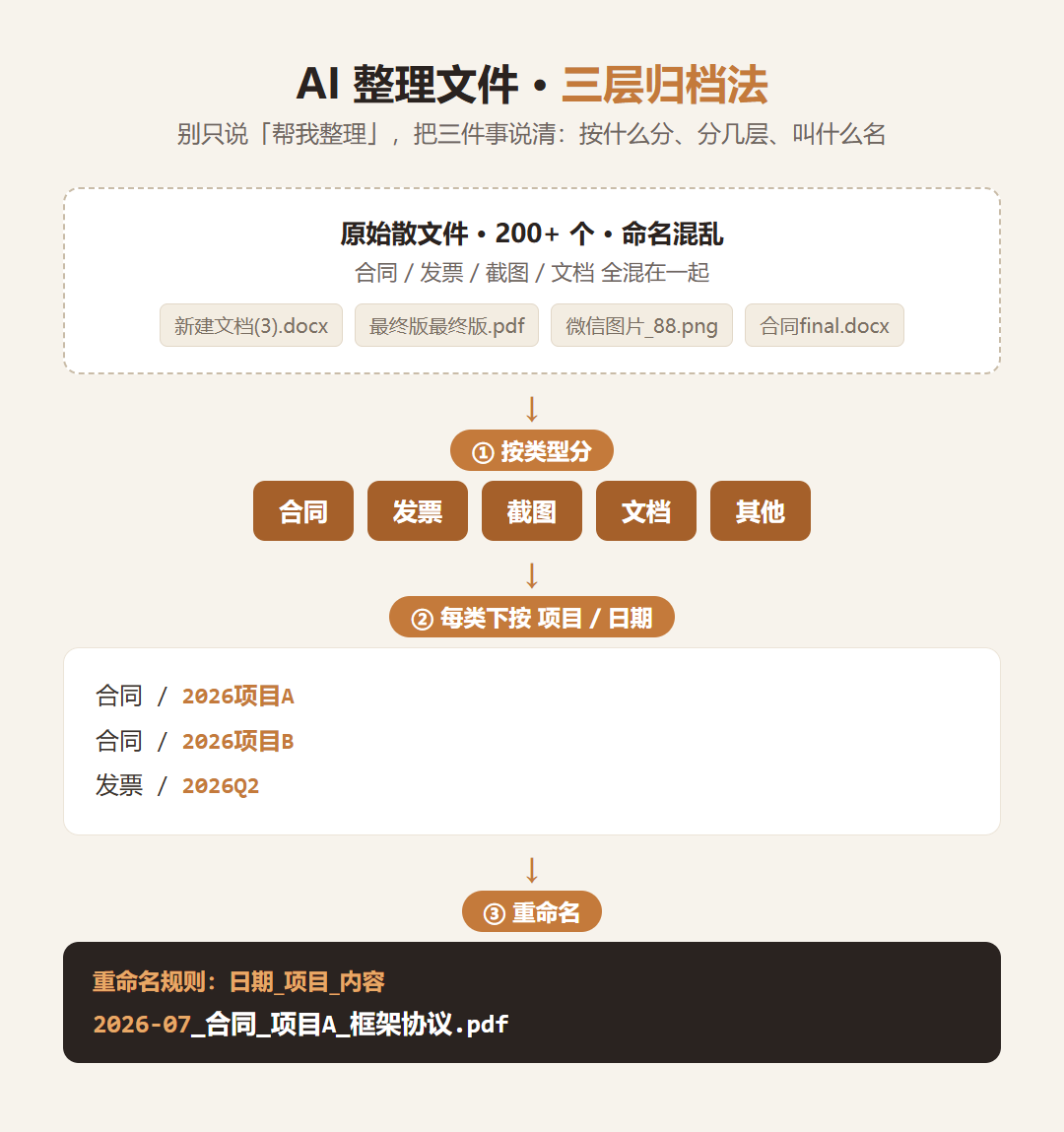 文件三层归档法