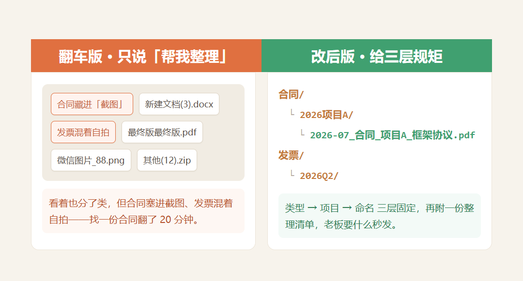 整理前后对比